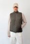 Men's Stand Collar Zippered Collared Vest Khaki - 27K 2269 - 4