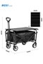 Folding Camping Wagon 180L, 250KG Heavy Duty Collapsible Trolley Cart with Push Pull Handle, All-Terrain Wheels, 600D Oxford Fabric, Foldable Utility Beach Wagon for Camping, Garden & Outdoor - 2