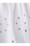Long Scalloped Dress with Balloon Sleeves, Deep-Cut Neckline and Buttons - 6