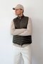 Men's Stand Collar Zippered Collared Vest Khaki - 27K 2269 - 3
