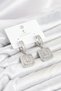 Silver Color Zircon Stone Square Model Women's Evening Dress Earrings - 2