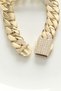 Vip Series Brass Gold Color Gourmet Bracelet with Zircon Stones in the Middle - 3