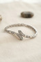 Silver Color Brass Zircon Stone Snake Model Women's Bracelet