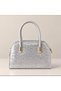 Sparkling Network Patterned Double Handle Portfolio Hand and Shoulder Bag - 3