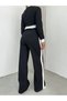 Women's Ottoman Garnished Buttoned Spanish Leg Trousers Set - 5