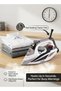 2400W High Power Steam Iron, Ceramic Soleplate Steam Iron for Clothes, Rapid Heating, Multi Steam Settings, Anti-Drip & Self-Cleaning Function, Portable Electric Iron for Home Laundry Garment Ironing - 7