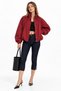 Oversize High Collar Bomber Jacket - 2