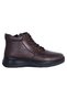 Edvu 1459 Brown Fur Women's Flat Leather Boots Shoes - 2