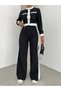 Women's Ottoman Garnished Buttoned Spanish Leg Trousers Set - 3