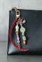 Good Luck Aventurine Natural Stone with Fish and Opal Moon Figure Bag Charm Keychain