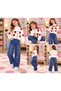 Girl's Strawberry Patterned Ecru Knitwear Cardigan Buttoned Knitted Look Long Sleeve Sweater - 3