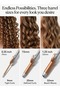 Professional Hair Curling Iron, 3 Sizes 9mm/25mm/32mm Ceramic Hair Curler Wand, LCD Digital Display Adjustable Temperature Curling Iron, Salon Home Hair Styling Tool for All Hair Types - 3