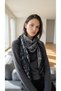 150X45 cm Double-Sided Patterned Tasseled Women's Scarf
