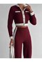Women's Ottoman Garnished Buttoned Spanish Leg Trousers Set - 3