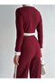 Women's Ottoman Garnished Buttoned Spanish Leg Trousers Set - 2