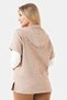 50235 Camel Relaxed Fit Hooded Knitwear Jacket - 6
