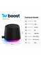 Mini Bluetooth Speaker, 8W Portable Wireless Speaker with Deep Bass, Bluetooth 5.3, LED Light, 700mAh Rechargeable Battery, 10m Wireless Range, Black - 6