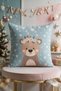 New Year Themed Throw Pillow Cover 43X43 cm Digital Printed Decorative New Year Pillow Cover Gift - 2
