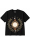 Celestial Sun & Moon Harmony - Mystical Botanical Moon Phases Graphic T-Shirt