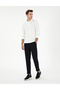Navy Blue Slim Fit Ribbed Double Leg Sweatpants 50290666-Vr033 - 3