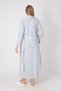 Women's Maternity and Pregnancy Dressing Gown and Nightgown Set with Lace Collar and Buttoned Front, Breastfeeding Compatible - 4