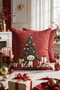 New Year Themed Throw Pillow Cover 43X43 cm Digital Printed Decorative New Year Pillow Cover Gift
