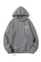 Unisex 3 Thread Organic Cotton Oversize the Happiest Hooded Hoodie Sweatshirt with Fleece Inside