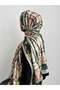 Plaid Pattern Janjan Shawl - Green & Yellow