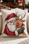 New Year Themed Throw Pillow Cover 43X43 cm Digital Printed Decorative New Year Pillow Cover Gift - 2