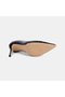 Women's Black Crocodile Printed Pointed Toe Leather Stiletto - 4