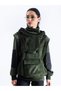 Hooded Velvet Sweatshirt with Front Panel Detail - 6