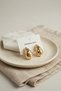 316L Steel Gold Color Stone Drop Model Earrings