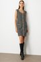Chain Detailed Midi Tweed Dress