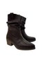 Thick Heel Gathered Model Trendy Women's Boots - 3