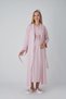 Women's French Lace Buttoned Maternity & Postpartum Nightgown and Dressing Gown Set – Breastfeeding Compatible 2-Piece Maternity Set - 2