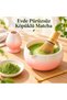 6 Piece Matcha Preparation Set 530 ml Ceramic Bowl Bamboo Whisk Stand and Strainer Pink White - 3