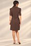 Women's Polo Yalka Cross Buttoned Short Sleeve Crepe Dress - 4