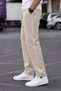 Men's Baggy Winter Sweatpants with Cuff on the Leg and Side Piping, 3 Thread Count - 5