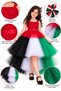 UAE Flag Colour National Day Dress For Girls With Hair Accessories UAE Flag Design - 5