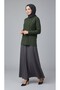 Women's Middle-Aged and Older Women's Crew-Neck Lycra Tricot Blouse with Stone Accents on the Sides - 2