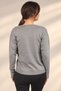 Women's V-Neck Buttoned Front Cherry Embroidered Knitwear Cardigan - 4