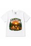 Campfire Harmony – Mountain Sunset, Acoustic Guitar & Forest Camping Kids Graphic T-Shirt