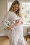 Combattente Cotton Muslin Maternity Maternity Over-The-Belly Pajama Set Adjustable - 4