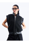 Leather Detailed Design Vest - 2