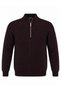 Men's Reverse Knit Zippered Collar Thick Sweater Knitwear Claret Red