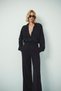 Noir Linen Palazzo Trousers - 2