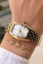 Gold Color Steel Strap Women's Wristwatch -Waterproof- with Bracelet Gift - 4