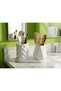 Bathroom Set with Tray: Toothbrush Holder, Toothpaste Dispenser, Makeup Organizer - 2