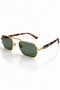 Eşref Unisex Ultra Light Uv400 Filtered Khaki Green Leopard Frame Sunglasses - 3