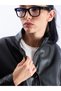 Hakim Collar Leather Balloon Women's Jacket - 3
